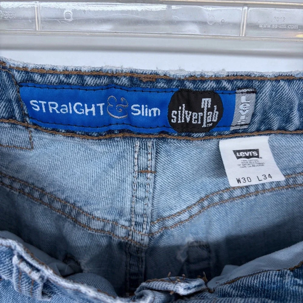 Vintage 90s Levi's Silvertab Blue‎ Jeans 30x34 Straight Slim Men's Made in USA